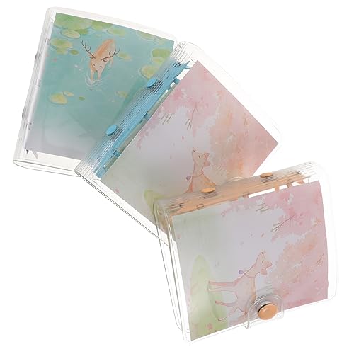 HAPINARY 3 Stück Teiliges Mini Binder Notizbuch mit Losen Blättern und Kreatives Notizbuch im Mischstil für Planung und Tagebuchführung Dekorative Muster Transparent von HAPINARY