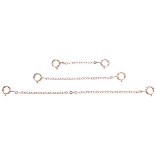 HAPINARY 3 Stück Verlängerungsketten Teilig Roségold Schmuck Ketten Extender für Halsketten Armbänder DIY Schmuckherstellung Langlebig Poliert HAPINARY 3 Stück Verlängerungsketten Teilig Roségold Schmuck Ketten Extender für Halsketten Armbänder DIY Schmuckherstellung Langlebig Poliert von HAPINARY