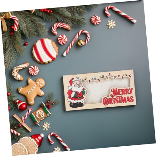 HAPINARY 3 Stück Weihnachts Geldhalter aus Holz Dekorativer Cash Organizer mit Festlichem Muster Langlebiger Xmas Geldumschlag für Geschenkideen und Weihnachtsfeier Mitgebsel von HAPINARY