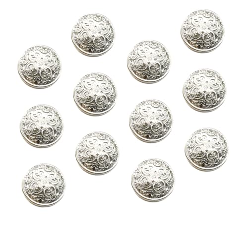 HAPINARY 30 Stück Silberne Metallknöpfe Hohlgearbeitet Modische DIY Nähknöpfe für Jacken Mäntel Pullover und Bekleidung Robust und Rostfrei Vielseitig Einsetzbar für Handarbeit und HAPINARY 30 Stück Silberne Metallknöpfe Hohlgearbeitet Modische DIY Nähknöpfe für Jacken Mäntel Pullover und Bekleidung Robust und Rostfrei Vielseitig Einsetzbar für Handarbeit und von HAPINARY