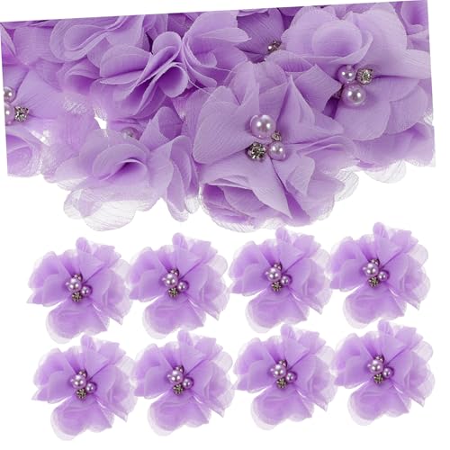HAPINARY 30 Stück Strass Perlen Aufkleber, Stoffblumen, Basteln, Chiffon Blumen, Stoffapplikationen, Stoffblumen, DIY Blumenstoff, Nähen, Stoffapplikation Für Kleidung, Basteln, Blumen, von HAPINARY