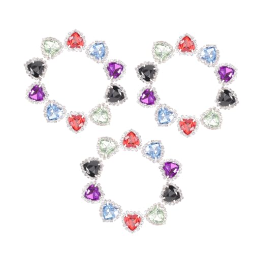 HAPINARY 30 Stück Teiliges Herz-strasssteine zum Aufnähen Kristallklare Glasrhinestones mit Metallbasis Stabile Krallenfassung Vielseitige Schmuck Kleidungsdekoration für DIY Accessoires von HAPINARY