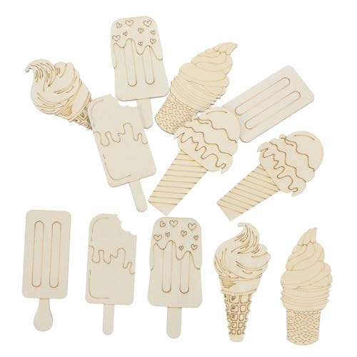 HAPINARY 30 Stück Teiliges Holzscheiben Eiscremeformen zum Bemalen DIY Basteln Holz Eiscreme Cutouts Robust Glatt für Kreative Sommerdekoration HAPINARY 30 Stück Teiliges Holzscheiben Eiscremeformen zum Bemalen DIY Basteln Holz Eiscreme Cutouts Robust Glatt für Kreative Sommerdekoration von HAPINARY