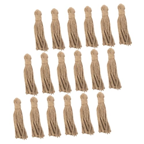 HAPINARY 30 Stück Teiliges Jute quasten Rustikale DIY dekorationen Natürliche Gelbe Jutefasern Vielseitig für Holzperlen girlanden und Kreative Bastelprojekte für Outdoor anwendungen von HAPINARY