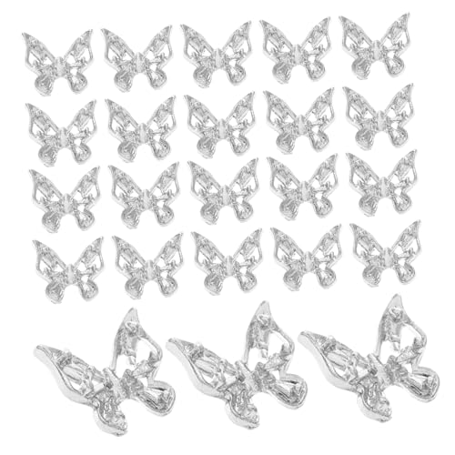 HAPINARY 30 Stück Teiliges Schmetterling Nagel Charms Silberfarbene Metall Nageldekorationen mit Hohlem Design Leicht Anzuwenden für DIY Nail Art Modische Nagelverzierung für Kreative HAPINARY 30 Stück Teiliges Schmetterling Nagel Charms Silberfarbene Metall Nageldekorationen mit Hohlem Design Leicht Anzuwenden für DIY Nail Art Modische Nagelverzierung für Kreative von HAPINARY