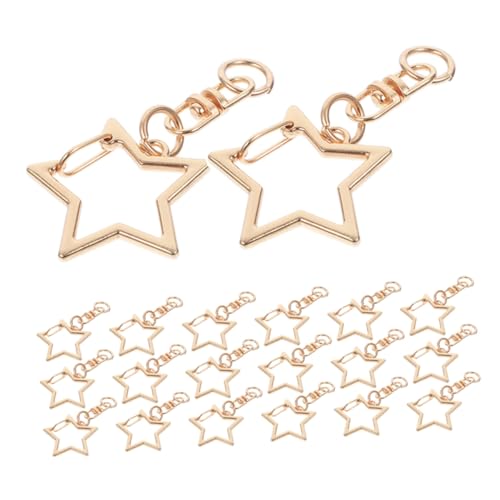 HAPINARY 30 Stück Teiliges Stern Schlüsselanhänger aus Metall mit Feder-schnappverschluss Sternförmiger Robuster Schlüsselring-haken für DIY Schmuckherstellung und Kreative Accessoires HAPINARY 30 Stück Teiliges Stern Schlüsselanhänger aus Metall mit Feder-schnappverschluss Sternförmiger Robuster Schlüsselring-haken für DIY Schmuckherstellung und Kreative Accessoires von HAPINARY