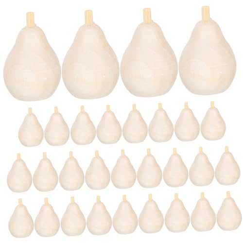 HAPINARY 30 Stück Unbearbeitete Holzfrüchte DIY Bastelset Unvollendete Holzformen für Kinderprojekte und Dekoration HAPINARY 30 Stück Unbearbeitete Holzfrüchte DIY Bastelset Unvollendete Holzformen für Kinderprojekte und Dekoration von HAPINARY