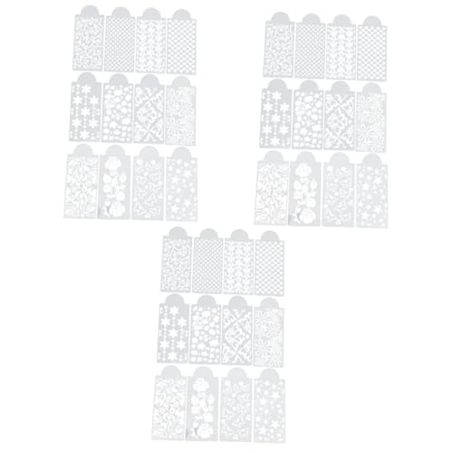 HAPINARY 36 Stck. Teiliges Malvorlagen mit Blumenmuster Wiederverwendbare Schablonen für Wand und Leinendekoration für DIY Projekte und Bastelarbeiten von HAPINARY