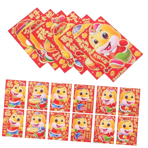 HAPINARY 36 Stück Teiliges Chinesische Neujahrsumschläge Jahr der Schlange Traditionell Rote Geldbeutel Papiergeldbeutel für Neujahrsfeier Festliche Geschenkumschläge HAPINARY 36 Stück Teiliges Chinesische Neujahrsumschläge Jahr der Schlange Traditionell Rote Geldbeutel Papiergeldbeutel für Neujahrsfeier Festliche Geschenkumschläge von HAPINARY