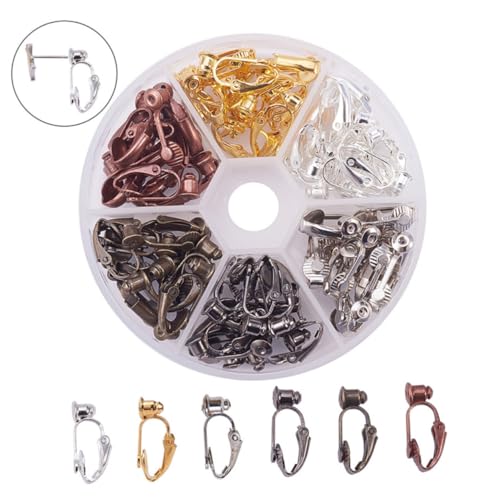 HAPINARY 36 Stück Teiliges Ohrclip aus Bronze Langlebig Bunte DIY Ohrring für Durchbohrte Ohren Zubehör für Ohrschmuck Reparatur und Individuelle Gestaltung HAPINARY 36 Stück Teiliges Ohrclip aus Bronze Langlebig Bunte DIY Ohrring für Durchbohrte Ohren Zubehör für Ohrschmuck Reparatur und Individuelle Gestaltung von HAPINARY