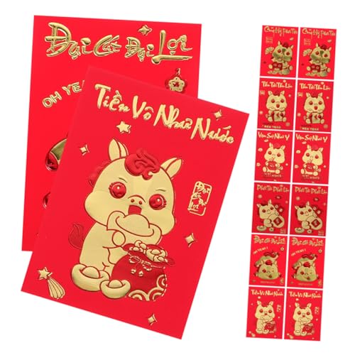 HAPINARY 360 Stück Vietnamesische Neujahrsumschläge Rote Umschläge Jahr Des Pferdes mit Vietnamesischem Text Frühlingsfest Geldtaschen für Familienfeiern Firmenveranstaltungen und HAPINARY 360 Stück Vietnamesische Neujahrsumschläge Rote Umschläge Jahr Des Pferdes mit Vietnamesischem Text Frühlingsfest Geldtaschen für Familienfeiern Firmenveranstaltungen und von HAPINARY