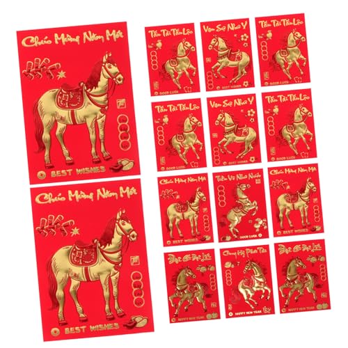 HAPINARY 360 Stück Vietnamesische Rote Umschläge zum Mondneujahr Langlebige Lucky Money Envelopes mit Feiner Oberfläche Dekorative Hong Bao für Frühlingsfest Hochzeit und Familienfeiern von HAPINARY