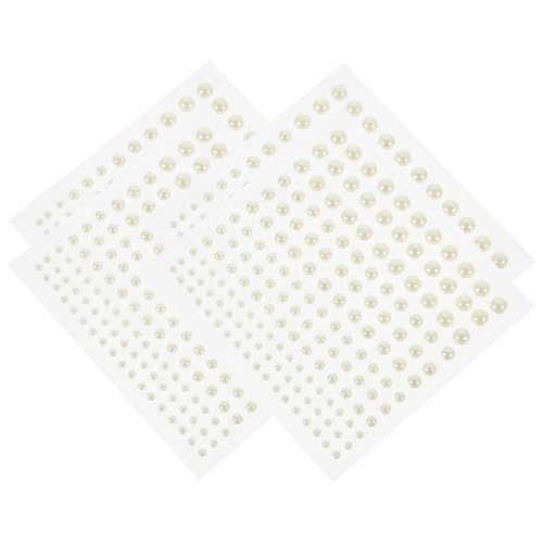 HAPINARY 4blätter Selbstklebende Perlen Aufkleber Für Gesichts Und Nagelkunst Mit Diy Bastelmaterial Für Handwerk Körper Und Gesichtsschmuck Verschiedenen von HAPINARY