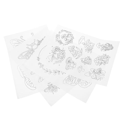 HAPINARY 4 Blätter Stickvlies, Zerreißbarer Vliesstoff Für Stickereien, DIY Handwerkzeuge, Stickpapier, Wasserlösliches Papier, Wasserlösliche Vliesstoffe, Heimwerkerbedarf, Nähbedarf von HAPINARY