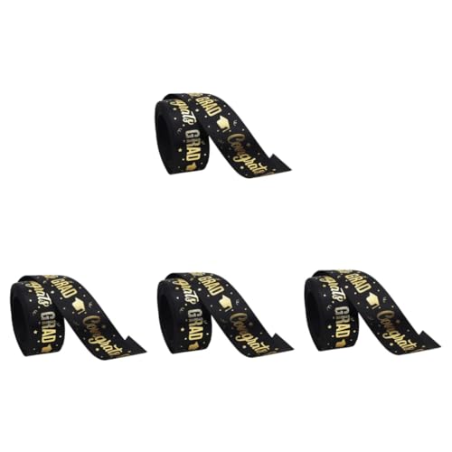 HAPINARY 4 Rollen Goldgenähtes Geschenkband, Geschenkband, Glückwunsch Abschlussband, Polyesterband, Verpackungsband, Paketband, DIY Band, DIY Bastelband HAPINARY 4 Rollen Goldgenähtes Geschenkband, Geschenkband, Glückwunsch Abschlussband, Polyesterband, Verpackungsband, Paketband, DIY Band, DIY Bastelband von HAPINARY