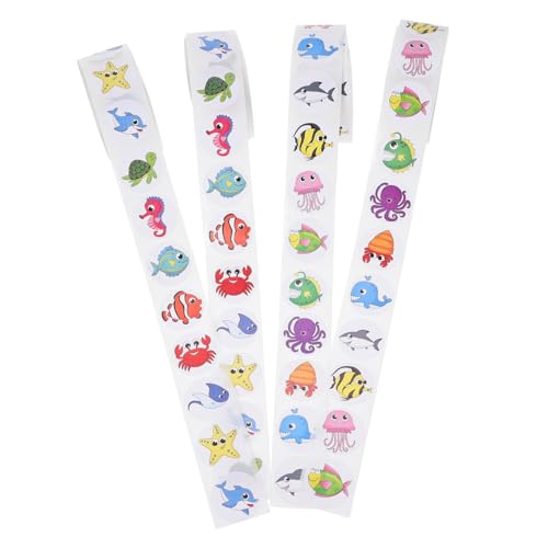HAPINARY 4 Rollen Tier Selbstklebende Aufkleber mit Je Belohnungsaufkleber Geschenkbox Siegel Dekorative Sticker für Scrapbooking und Geschenkverpackung HAPINARY 4 Rollen Tier Selbstklebende Aufkleber mit Je Belohnungsaufkleber Geschenkbox Siegel Dekorative Sticker für Scrapbooking und Geschenkverpackung von HAPINARY