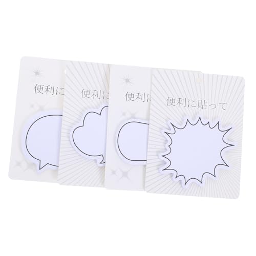 HAPINARY 4 Sätze Sticky Tabs Selbstklebende Haftnotizen Kreative Notizzettel für Büro Schule Hochwertige Haftstreifen mit Starkem Kleber Praktische Erinnerungshilfen Verschiedenen Formen von HAPINARY