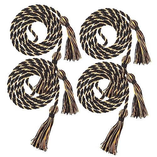 HAPINARY 4 Stück Graduation Honor Cord Teiliges mit Quasten für Abschlussfeier Dekorative Abschlussseil für Bachelor und Abi Langlebig und Schwarz und Gold HAPINARY 4 Stück Graduation Honor Cord Teiliges mit Quasten für Abschlussfeier Dekorative Abschlussseil für Bachelor und Abi Langlebig und Schwarz und Gold von HAPINARY