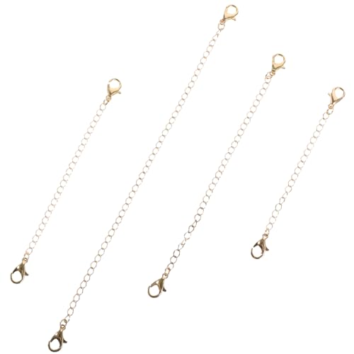HAPINARY 4 Stück Halsketten Verlängerungskette, Armband Verlängerungskette Zur Schmuckherstellung, Stilvolle Verlängerungsketten, Kette Für Halskette, Schmuckmaterial, Armbandzubehör, von HAPINARY