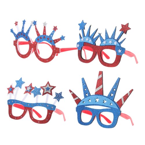 HAPINARY 4 Stück Patriotische Sonnenbrillen für Unabhängigkeitstag Party Dekorationen mit Einzigartigem Statue Design Leicht und Bequem für Feiern Drinnen und Draußen Fotorequisiten für HAPINARY 4 Stück Patriotische Sonnenbrillen für Unabhängigkeitstag Party Dekorationen mit Einzigartigem Statue Design Leicht und Bequem für Feiern Drinnen und Draußen Fotorequisiten für von HAPINARY