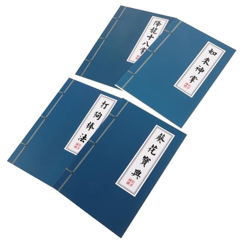 HAPINARY 4 Stück Retro Notizbücher im Chinesischen Stil mit Martial Arts Vintage Schreibwaren für Schule und Büro für Notizen und Kalligraphie von HAPINARY