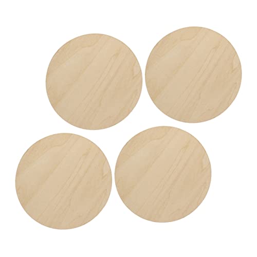 HAPINARY 4 Stück Runde Holzspäne Zum Selbermachen, Runde Holzspäne, Basteln, Holzspäne, Holzkreise, Bastelbedarf, Bastelbedarf Und Materialien, Unbehandelte Holzkreise, Holzschilder Zum von HAPINARY