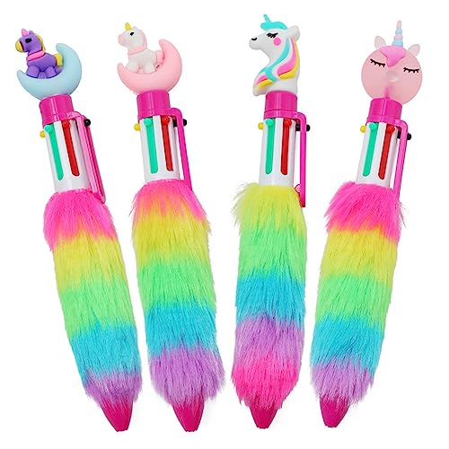 HAPINARY 4 Stück Teiliges Bunte Einhorn Kugelschreiber mit Plüschkopf Weiche Leichte Stifte für Schüler Lustige Schreibutensilien Komfortabler Griff Glattes Schreiben HAPINARY 4 Stück Teiliges Bunte Einhorn Kugelschreiber mit Plüschkopf Weiche Leichte Stifte für Schüler Lustige Schreibutensilien Komfortabler Griff Glattes Schreiben von HAPINARY