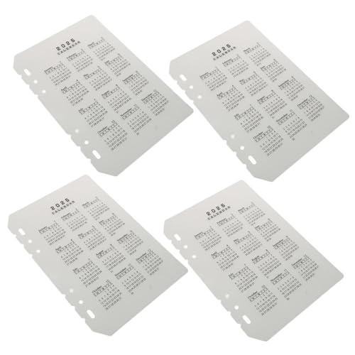 HAPINARY 4 Stück Teiliges Kalender-register aus Mattem PP Abnehmbare Trennblätter für Ringbuch Praktische Organizer-teiler für Notizbuch und Schnellhefter zur Tagesplanung und HAPINARY 4 Stück Teiliges Kalender-register aus Mattem PP Abnehmbare Trennblätter für Ringbuch Praktische Organizer-teiler für Notizbuch und Schnellhefter zur Tagesplanung und von HAPINARY