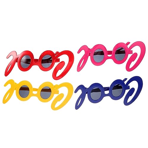 HAPINARY 4 Stück Teiliges Lustige Partybrillen in Rot Gelb Blau Leichte Langlebige Sonnenbrillen als Foto Requisiten und Dekorative Accessoires für Erwachsene und Festlichkeiten HAPINARY 4 Stück Teiliges Lustige Partybrillen in Rot Gelb Blau Leichte Langlebige Sonnenbrillen als Foto Requisiten und Dekorative Accessoires für Erwachsene und Festlichkeiten von HAPINARY