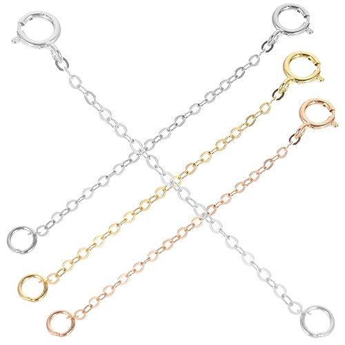 HAPINARY 4 Stück Verlängerungskette Für Halsketten, Halsketten Verlängerungskette, DIY Armbandketten, Halsketten Verlängerungskette, Schmuck DIY Kette, Schmuckmaterialkette Für Die HAPINARY 4 Stück Verlängerungskette Für Halsketten, Halsketten Verlängerungskette, DIY Armbandketten, Halsketten Verlängerungskette, Schmuck DIY Kette, Schmuckmaterialkette Für Die von HAPINARY