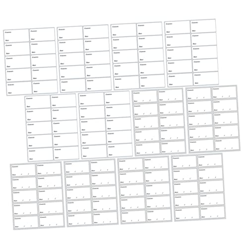 HAPINARY 40 Blatt Küchenetiketten Für Behälter, Multifunktionales Flaschenetikett, Praktische Etikettenaufkleber, Etiketten Für Gläser, Lebensmitteletiketten, Kompakte von HAPINARY