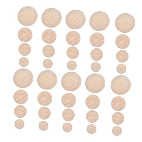 HAPINARY 40 Stück Fertige Holzperlen Halbrunde Natur Holzkugeln für DIY Bastelbedarf Holzspielzeug Kreative Halbperlen Unbemalt HAPINARY 40 Stück Fertige Holzperlen Halbrunde Natur Holzkugeln für DIY Bastelbedarf Holzspielzeug Kreative Halbperlen Unbemalt von HAPINARY