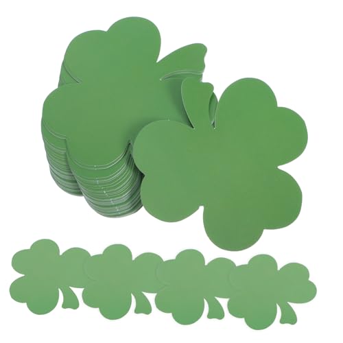 HAPINARY 40 Stück Papier Shamrock Ausschnitte für Patrick's Day Dekorationen Bastelprojekte Klassenraum Pinnwand Deko Leichte und Vielseitige Wandverzierungen mit Klebepunkten von HAPINARY