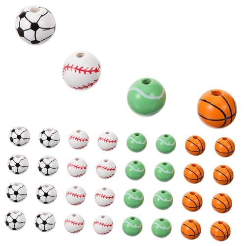 HAPINARY 40 Stück Perlenzubehör, Holzhalsketten, Lose Perlen, Basteln, Holzperlen, Armband, Lose Perlen, Lose Kugelperlen, Holzperlen Für Die Herstellung Von Halsketten, HAPINARY 40 Stück Perlenzubehör, Holzhalsketten, Lose Perlen, Basteln, Holzperlen, Armband, Lose Perlen, Lose Kugelperlen, Holzperlen Für Die Herstellung Von Halsketten, von HAPINARY