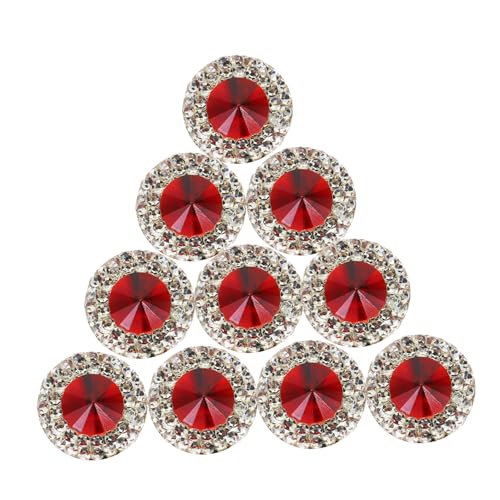 HAPINARY 40 Stück Rote Strasssteine zum Basteln Funkelnde Flache Runde Schmucksteine für Diy Schmuck Haaraccessoires Nagelkunst und Dekoration von HAPINARY