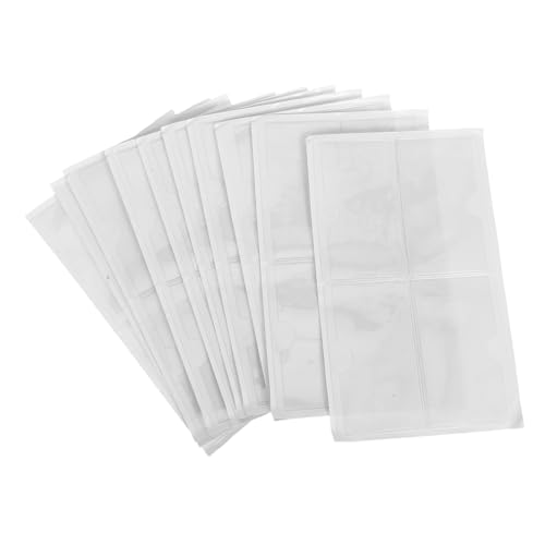 HAPINARY 40 Stück Selbstklebender Etikettclip Plastik -Visitenkartenhülsen selbstklebende Taschen Etikettenhalter für Regaletiketten ausweishalter aus kunststoff PVC Transparent von HAPINARY