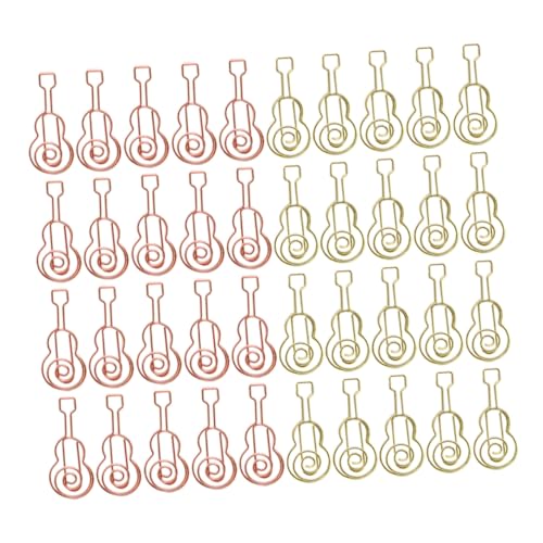 HAPINARY 40 Stück Teiliges Gitarren Büroklammern aus Metall Kreative Goldene und Roségoldfarbene Papierclips Robuste Stilvolle Lesezeichen für Büro Schule und Musikliebhaber Praktische HAPINARY 40 Stück Teiliges Gitarren Büroklammern aus Metall Kreative Goldene und Roségoldfarbene Papierclips Robuste Stilvolle Lesezeichen für Büro Schule und Musikliebhaber Praktische von HAPINARY