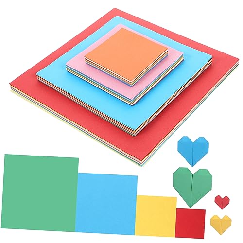 HAPINARY 400 Stück Quadratisches Farbiges Origami Papier, Handgeschnitten, Zum Basteln Und Falten, Origami Papiermaterialien, Druckpapier, Doppelseitiges Origami Papier, Buntes von HAPINARY