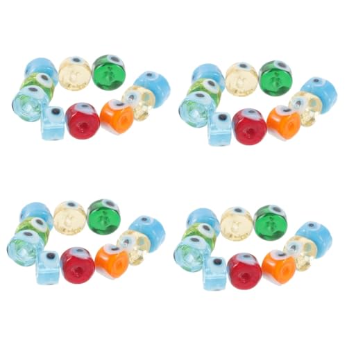 HAPINARY 40Stücke Glasperlen mit Bösem Blick Armbänder Perlen Halsketten DIY perlen Basteln Lose Perlen DIY bastelperlen Handarbeitsperlen Schmuckherstellungsperlen Lose Glasperlen von HAPINARY