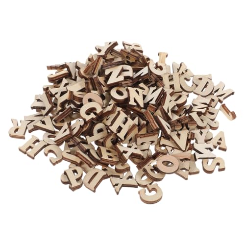 HAPINARY 416 Stück Teiliges Holzbuchstaben-set Natürliche Holzbuchstaben zum Basteln und Dekorieren Rustikale Buchstaben aus Massivem Holz Lackierbare Holzalphabet-buchstaben für DIY von HAPINARY