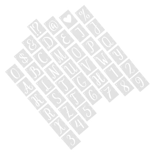 HAPINARY 42 Stück Alphanumerische Vorlage Sprühfarbe Schablone Wiederverwendbare Sprühfarbenschablonen Wiederverwendbare Alphabet -zahlenvorlagen Schablonen Für Wandkunst Weiß Das Haustier von HAPINARY
