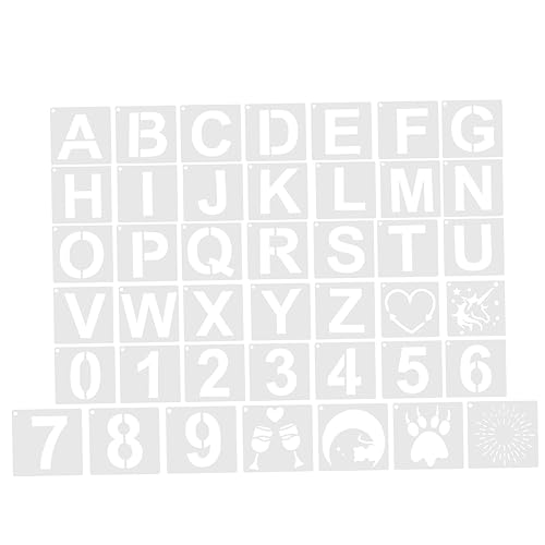 HAPINARY 42 Stücke Schablonen Zum Malen Buchstaben Zahlen Muster Bastelschablonen Für DIY Handwerk Projektionen HAPINARY 42 Stücke Schablonen Zum Malen Buchstaben Zahlen Muster Bastelschablonen Für DIY Handwerk Projektionen von HAPINARY