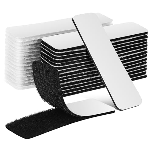 HAPINARY 48 Stk. Teiliges Klettband Selbstklebende Klettstreifen aus Polyester und Nylon Starkes Befestigungsband Wiederverwendbar für Bilder Aufhängen Zuhause und Büro von HAPINARY