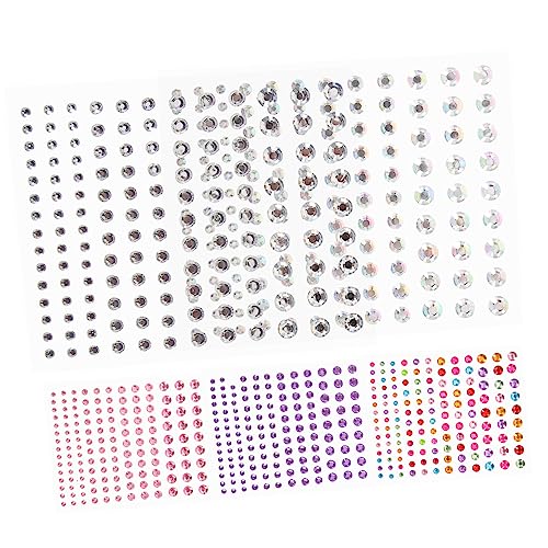 HAPINARY 5 Bögen Bling Juwelen Aufkleber, Bezaubernde Edelstein Aufkleber, Harz Bling Aufkleber, DIY Edelstein Aufkleber, Glitzer Juwelen Aufkleber, Schmuckzubehör, Rosa Gesichtsjuwelen, von HAPINARY