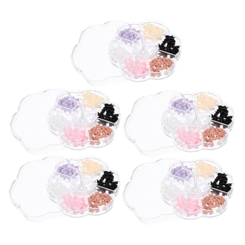 HAPINARY 5 Kartons Boxen Nagel-bow Resin Charms Schleifen Nageldekorationen Leicht und Langlebig für DIY Nail Art Hochzeit Party Maniküre Zubehör von HAPINARY