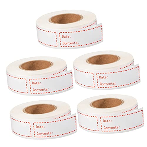 HAPINARY 5 Rollen Etikettenaufkleber Für Die Lebensmittelaufbewahrung, Kühlschranketikettenaufkleber, Lebensmitteletikettenaufkleber, Kühlschrankaufkleber, Datumsetikett Für Lebensmittel, von HAPINARY