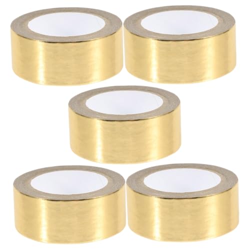 HAPINARY 5 Rollen Heißpräge-washi-tape Dekorative Klebebänder Klebeband Für Scrapbooking Washi-tape-aufkleber Diy-bänder Dekorativer Klebebandaufkleber Sammelalbum Liefert Papier Golden HAPINARY 5 Rollen Heißpräge-washi-tape Dekorative Klebebänder Klebeband Für Scrapbooking Washi-tape-aufkleber Diy-bänder Dekorativer Klebebandaufkleber Sammelalbum Liefert Papier Golden von HAPINARY