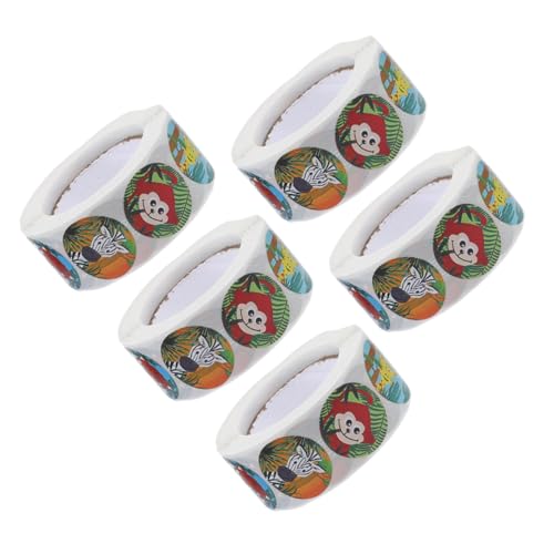 HAPINARY 5 Rollen Runde Cartoon Tier Aufkleber Selbstklebende Motivationsaufkleber für Schulbelohnung Dekorationssticker für und Lernförderung HAPINARY 5 Rollen Runde Cartoon Tier Aufkleber Selbstklebende Motivationsaufkleber für Schulbelohnung Dekorationssticker für und Lernförderung von HAPINARY