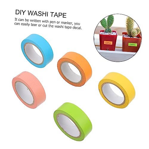 HAPINARY 5 Rollen Teiliges Washi Tape Farbiges Beschreibbares Bastelband Dekoratives Klebeband für Scrapbooking Journaling DIY Geschenkverpackung und Kreative Zufällige Zufällige Farbe HAPINARY 5 Rollen Teiliges Washi Tape Farbiges Beschreibbares Bastelband Dekoratives Klebeband für Scrapbooking Journaling DIY Geschenkverpackung und Kreative Zufällige Zufällige Farbe von HAPINARY