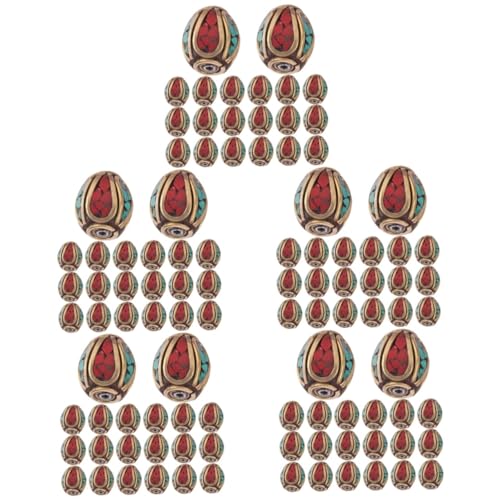 HAPINARY 5 Sätze Nepalese Buddha Perlen Messing Handgefertigte Schmuckperlen Mit Loch Für Diy Schmuckherstellung Abstandsperlen Für Kreative Projekte 20 Stück * 5 von HAPINARY